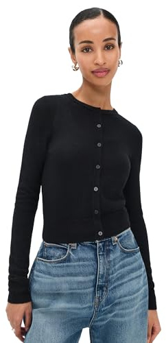 JOE'S JEANS Women's The Dani Cashmere Cardigan, Black, M