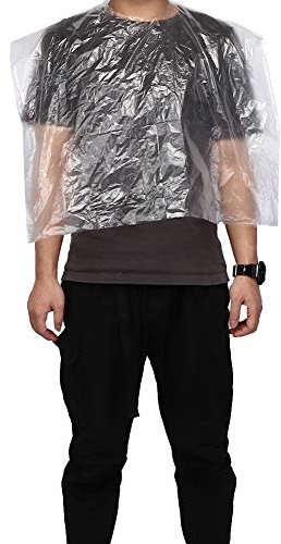50 Stück Einweg Haarschnittumhang, Wasserdichter Salonumhang Friseurumhang Haarschneide Färbeumhang Haarfärbeumhang Friseurschürze für Friseur, 64 X 82 Cm