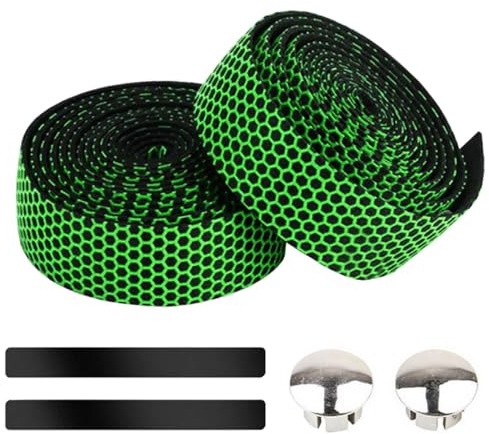 MOCNT Nastro per Manubrio Bicicletta PU Eva Nastro Manubrio per Bici Adesivo Cycling Nastro Manubrio da Corsa Antiscivolo Comfort Traspirante Ciclismo Nastri Verde
