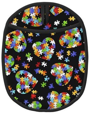 Set di presine a forma di cuore per sensibilizzazione sull'autismo, guanti da cucina e resistenti al calore, presine in silicone per microonde