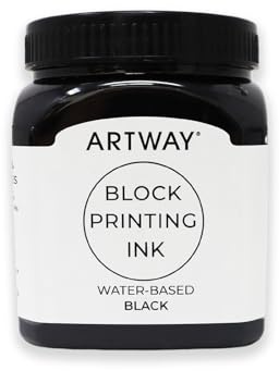 Artway Tinta de Impresión en Bloque - 250ml - Negro - Ideal para Relieve, Block y Impresión en Linóleo