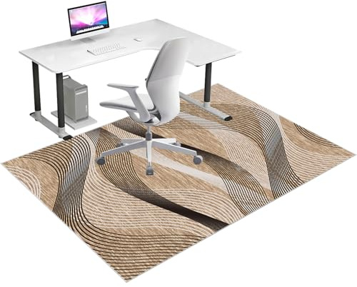 Alfombrilla para Silla de Oficina 90 x 140 cm, Alfombra Silla Gaming, Protector Suelo Silla Ruedas, Alfombrilla Protectora para Suelos para Suelos Duros, Tapete de Protección de Madera/baldosas