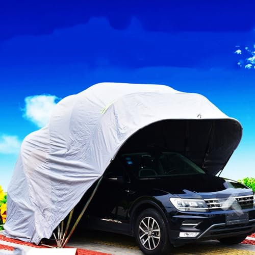 XHSMYXGS Cochera Plegable, cochera retráctil, cochera móvil semiautomática, Refugio de Garaje para cochera Resistente al Aire Libre, Adecuado para Varios Modelos (21x9x8.7ft)