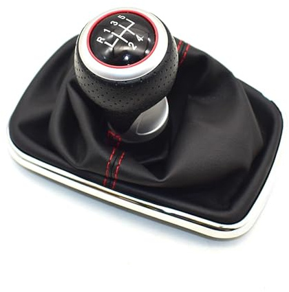Perilla Cambio Marchas Para VW Para Golf 4 IV MK4 G-TI R32 Para Bora Para Jetta 1999-2004 5/6 Velocidad 12mm Perilla Palanca Cambios Palanca Cambios Bota De Polaina Palanca Cambios Coche(5 Speed)