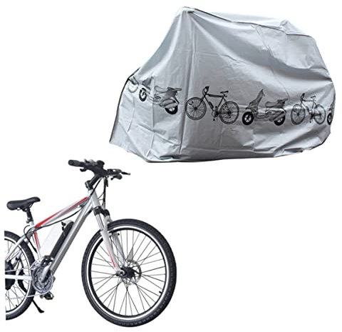 Jeorywoet Bikes Rain Covers, Bike Covers Dust Rain UV Protection Waterproof Bicycle Cover Indoor Outdoor, UV Protection Waterproof Cover, Grey