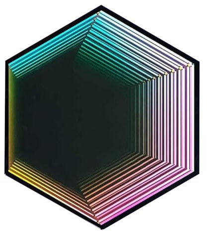 Fernbedienung Spiegel Tunnel Licht, Octagon Infinity Spiegel Tunnel Lampe, 3D LED Infinity Spiegellicht & Fernbedienung, 358 Farben Einstellbar, Mit App-Steuerung, Für Party, Bar Und Spiele,Typ