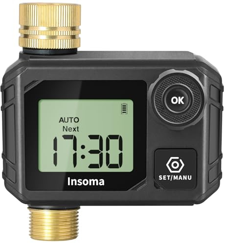 Insoma Water Timer, Sprinkler Timer Programmable Hose Timer 1 Outlet for Garden Watering, Outdoor Irrigation Timer for Lawn, Yard