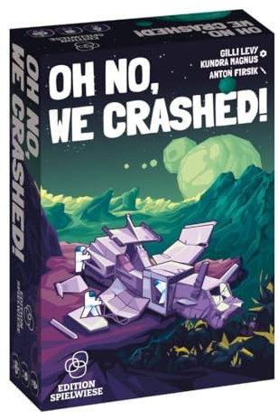 Edition Spielwiese, Oh no, we Crashed, kooperatives Weltraum Spiel, Spannendes Abenteuer im All, 10 einzigartige Planeten warten auf euch, Für 3–6 Spieler ab 6 Jahren