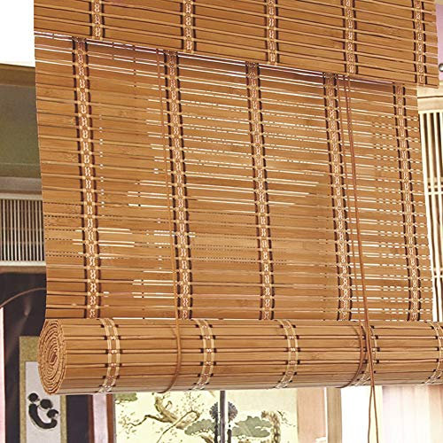 Bambusrollo, japanischer Stil, Außenrollo, 85 cm breit, Sonnenschutz für Pavillon, Tür, Balkon, 60 % Verdunkelung, 85 x 200 cm