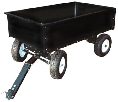 P.Lindberg 900kg ATV Anhänger für Quads& Rasentraktoren,Garten-Nutzfahrzeug | Abnehmbare Heckklappe, pneumatische 16-Zoll-Geländereifen, Stahlachse,Anhänger für Transport auf dem Bauernhof, Garten & Feld