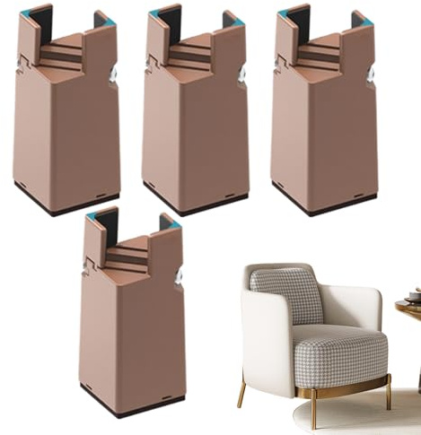 Rialzi per Gambe del Letto, alzate per Gambe del Tavolo, alzate per mobili da Letto, 4 rialzi per divani, Blocchi di Sollevamento mobili, alzate per Gambe da scrivania, alzate per sedie per Divano