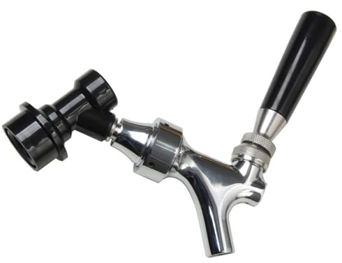 VIVIWI Grifo de cerveza de acero inoxidable con cierre automático, grifo de cerveza de acero inoxidable para barriles cursi y uso en fiestas
