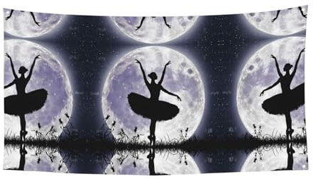 Ballerina Dance Polyester Fabric Print Pattern Birthday Party Wall Background Banner Holiday Party Halloween Christmas 180cmx90cm Banner