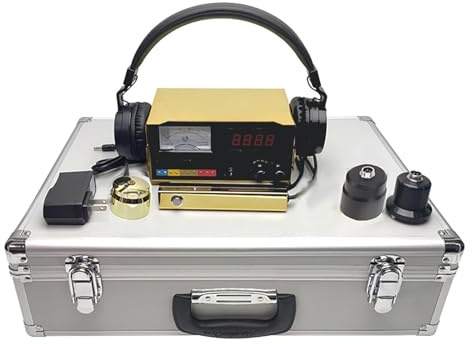 Détecteur de fuites d'eau géophone à ultrasons, avec Casque et Mallette de Transport, fréquence réglable sur 4 Niveaux, pour Les fuites de canalisations de Chauffage par Le Sol
