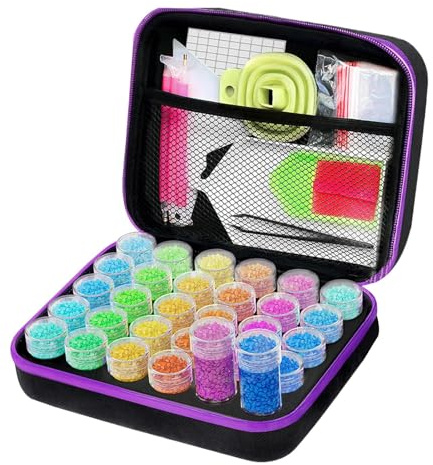 Herramientas de pintura de piedras preciosas para adultos: bandejas 5D DIY con lápices de arte de diamantes y cuadrados de de pegamento de arcilla | Juegos de lápices de pintura Gema Art |
