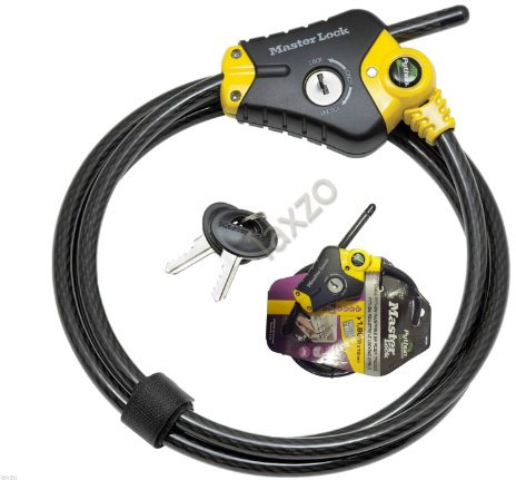 MASTER LOCK 8433EURDPF KABEL PYTHON 1,80M X 10MM + GELBER SCHLIESSKOPF (NEW DESIGN)