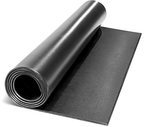 Marcy Fitness Equipment Mat and Floor Protector for Treadmills, Exercise Bikes, and Accessories Mat-366 (78 x 36 x 0.25 Thickness) , Black