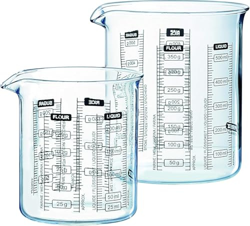Pyrex Lot de 2 béchers en Verre