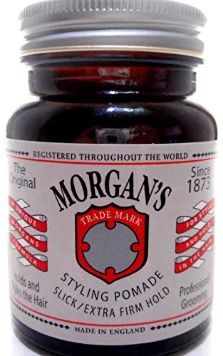 Morgan's Pomade Hair Styling Pomade for Slick Looks, High Shine and Extra Strong Hold, Suitable for Thick, Unruly Hair, Ideal for Volumised Hair Styles 100g
