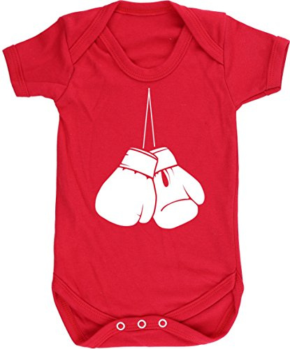 Hippowarehouse Boxing Gloves Baby Vest Bodysuit (Short Sleeve) Boys Girls