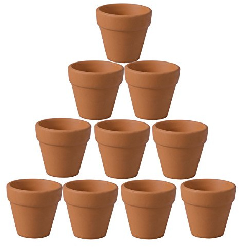 OUNONA Mini Terrakotta Topf Ton Keramik Pflanzer Kaktus Blument? Sukkulenten Kindergarten T? (4.5x4cm)