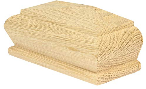 Jackson Woodturners Solid Oak Half Pyramid Cap rebated to fit a 70mm Newel Post