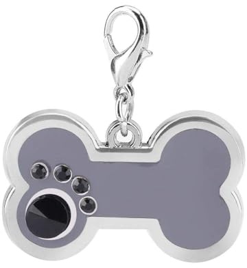 Husdjur ID Tag Dog Tag Personal Pet ID Collar Grey