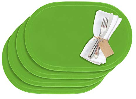 Westmark Tischsets/Platzsets, 4 Stück, 45,5 x 29 cm, Vinyl, Grün, Saleen Edition: Fun