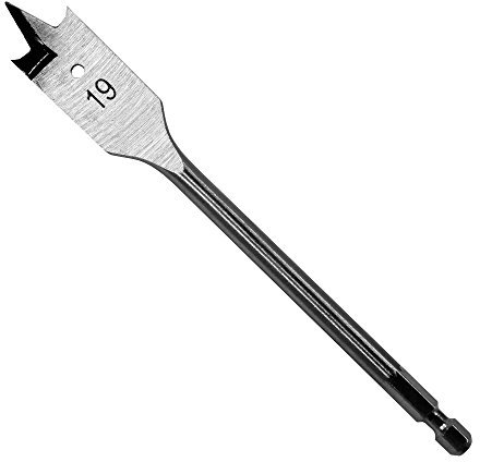 Ø 19 mm Holzbohrer Flachfräsbohrer Flachbohrer Bohrer 1/4 Sechskant Aufnahme