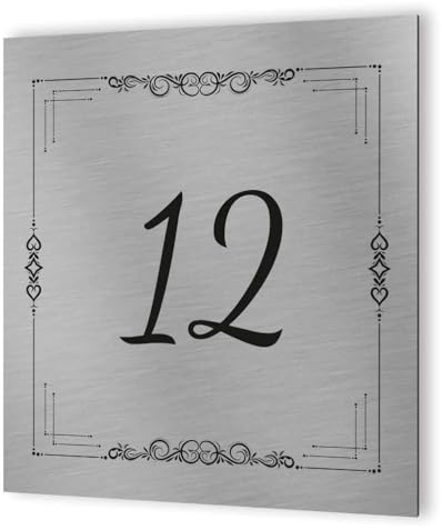 DECOHO - Numéro de Maison extérieur Personnalisable en Dibond Aluminium - modèle Floral Design