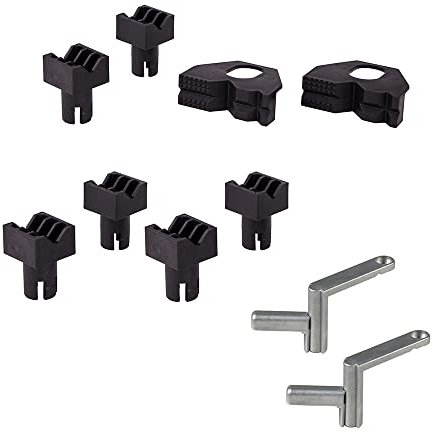 wolfcraft Clamping Jaws, for Clamping Tables and workbenches I 6172000 + Quick Clamps, with 20 mm bores I 6176000 I for Quick Fastening + Plastic Jaws for Clamping Tables and Workbenches