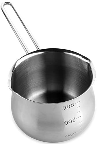 TOMYEUS Saucière Pan Milth Pot Beurre Chocolat Fondé Chauffage Chauffer Pot Pan Petite Casserole Pot de Fromage avec Verser des becs Sauce Vinaigrette