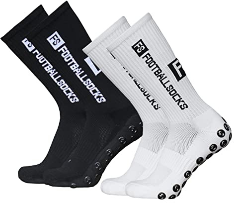 Lixada Fußballsocken Erwachsene Herren Stutzen Stutzenstrumpf,Outdoor Running Sportsocken Kompressionsstretch Stretch Fußball Sportsocken Non-Slip Socken mit Griffen (39-46)