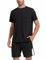 Litherday Trainingsanzug Herren kurz Sportanzug Activewear Set Sommer Sportbekleidung Shirt mit Sport Shorts A-Schwarz M