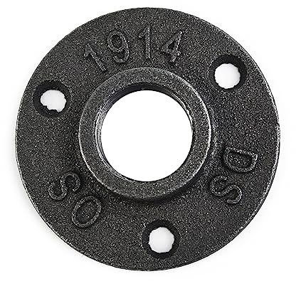 SBTRKT Brida Accesorios de tubería de Hierro Montaje en Pared Piso Antiguo DN15 Pieza de Brida Herramienta de Hardware Bridas de Hierro Fundido Gietijzeren Buisleidingen (Size : 6 Points for Three)