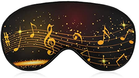 Schlafmaske, klassische Musiknote, Schlafaugenmaske, Augenbinde mit verstellbarem Riemen, weiche Augenabdeckung zum Ausblenden von Lichtern