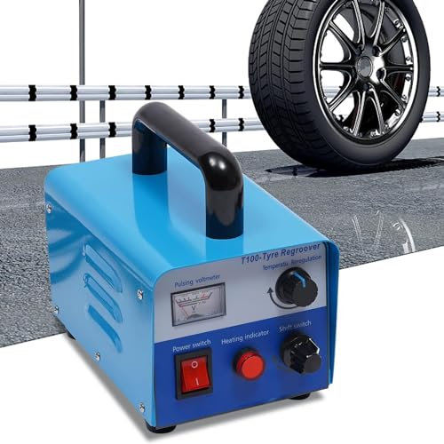 DPLXFPP Rainureuse Pneu, Machine Rainurage Pneu Chauffée, Fer À Rainurer De Pneu Professionnel pour Outil Rainurage Pneu Voiture Camion avec Système De Chauffage Lame 2 À 10 Mm