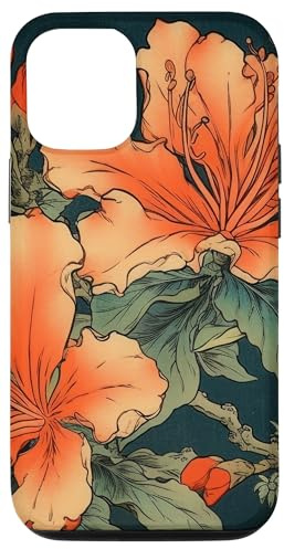 iPhone 14 Pro Traditional Floral Japanese Azalea Flower Case