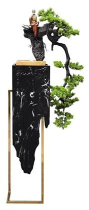 Fontaine Exterieur Fontaine d'eau de jardin intérieure/extérieure – 62,2 pouces, décorations modernes for la maison sur pied – Convient for terrasse, patio, porche, salon et salon de thé Fontaine Jard
