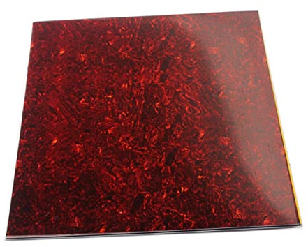 GOOHOCHY Selbstklebende Akustikgitarren Pickguard Folie Blanko Material Rotes Schildkrötenmuster Kratzfest Installieren Für Diy-projekte