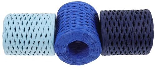 SEWACC Vielseitiges Gras-wrap-papierband 3 Rollen Bastelschnur Seil Zum Verpacken Von Dekorativen Party-geschenken
