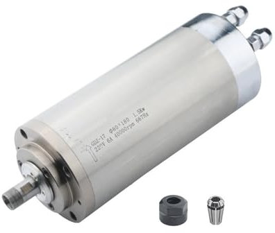 Spindle 1.5KW GDZ-17 CNC Spindle Water Cooled Motor Φ80mm 40000rpm ER11 Chuck CNC Milling Machine Wood Carving 220V/380V Tools(380V)