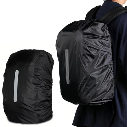 NJCXOLA Housse Sac a Dos Impermeable,sac a dos 40L,Housse de Pluie pour Sac à Dos avec Bandes réfléchissantes,30L-40L Sac Etanche, Housse Pluie imperméable pour Sac à Dos pour la randonnée Le Camping