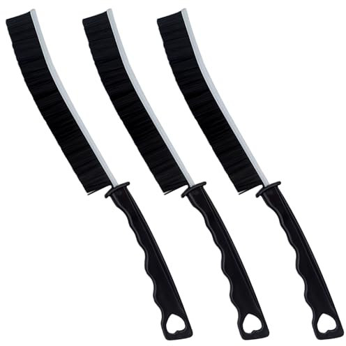 3 unidades Pure Clean Cepillo, cepillo de limpieza de juntas con cerdas duras para esquinas y suelos de baldosas, cocina y baño