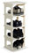 SALVASPAZIO Scarpiera Slim Bianca 4 Scomparti 26,5x26x75 - Porta Scarpe, Organizer Scarpiera Piccola da Ingresso, Componibile