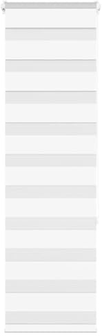 vidaXL Doppelrollo Weiß 40x150 cm Stoffbreite 35,9 cm Polyester