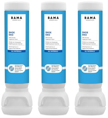 Skodeodorant Spray - Luktneutraliserande för illaluktande fötter för hygien Sko Deo Set 3x 100 ml - BAMA