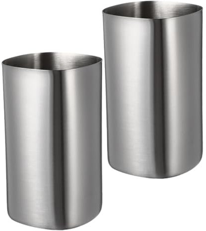 Garneck 2pezzi Bicchieri Inossidabili Impilabili Tazze Metalliche Resistente Per Bebida Fredda Caffè e Tè Per Ragazzo Ragazza e Adulti Perfetti Per Uso Casa e Attività All Aperto