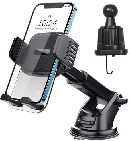 Handyhalterung Auto 3 in 1 Stärkst Saugnapf & Lüftung Halte für Lüftung Armaturenbrett Windschutzscheib 360° Drehbar Smartphone Halterung Auto Universal für iPhone 16 Pro Max Samsung S24 Ultra