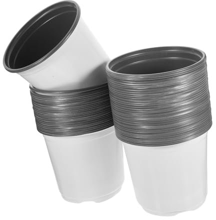 TOYANDONA 60piezas Maceta para Suculentas De Dos Colores Macetas De Plástico Mini para Jardinería para y Regalar Blancas
